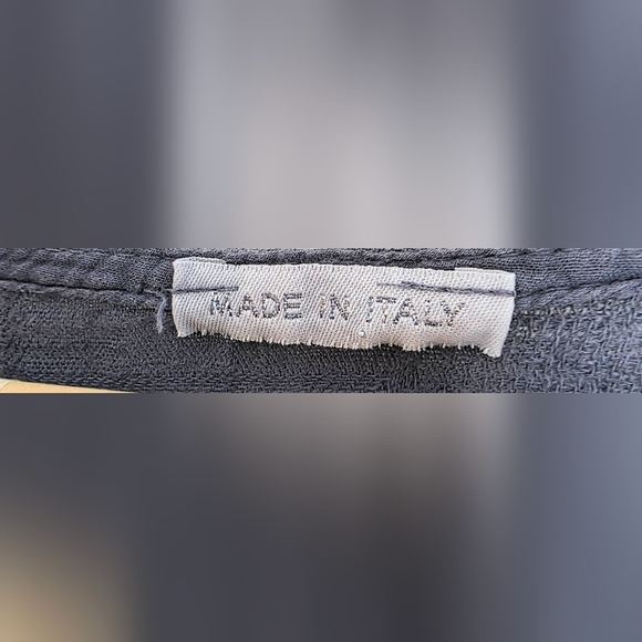 Made In Italy Linen/cotton Blend Blue Tunic With Pockets. MED. - Picture 9 of 10